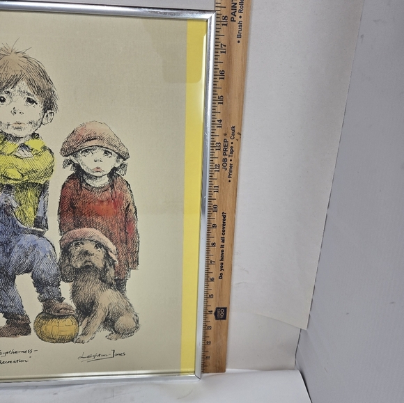 Barry Leighton Jones lithograph Out To Play Children-Dog Togetherness Recreation - Picture 12 of 15